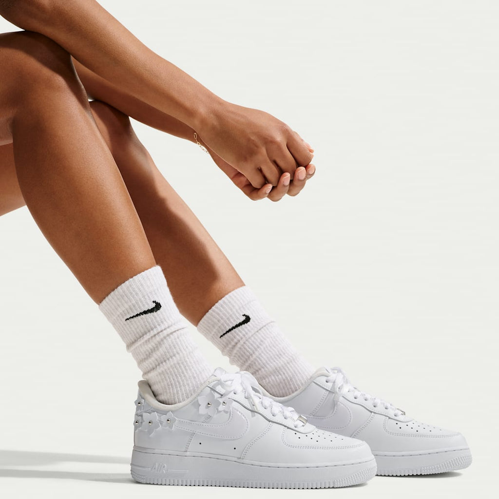 Nike Air Force 1 '07 "Florette" Women's Shoes - White/Wolf Grey/Metallic Silver/White