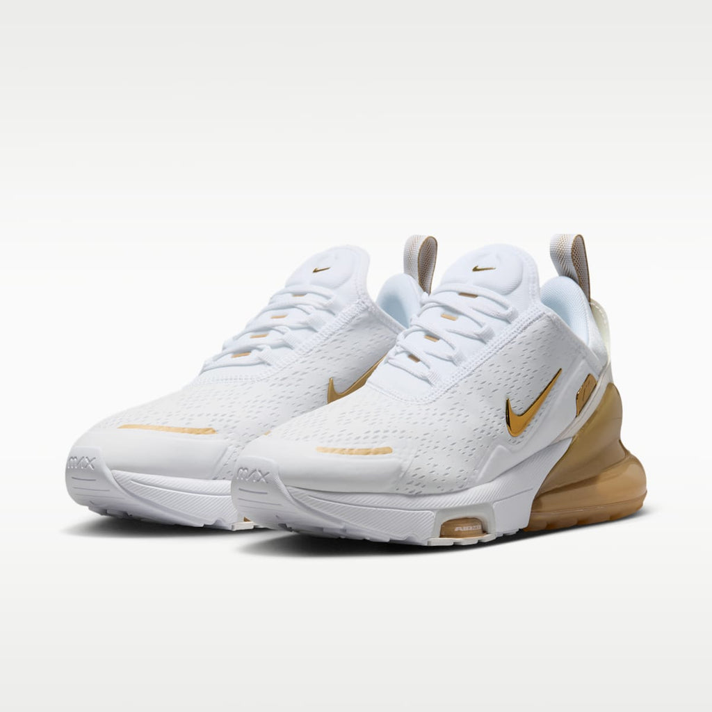 Nike Air Max 270 Premium Women's Shoes - White/Team Gold/Truly Gold/Metallic Gold