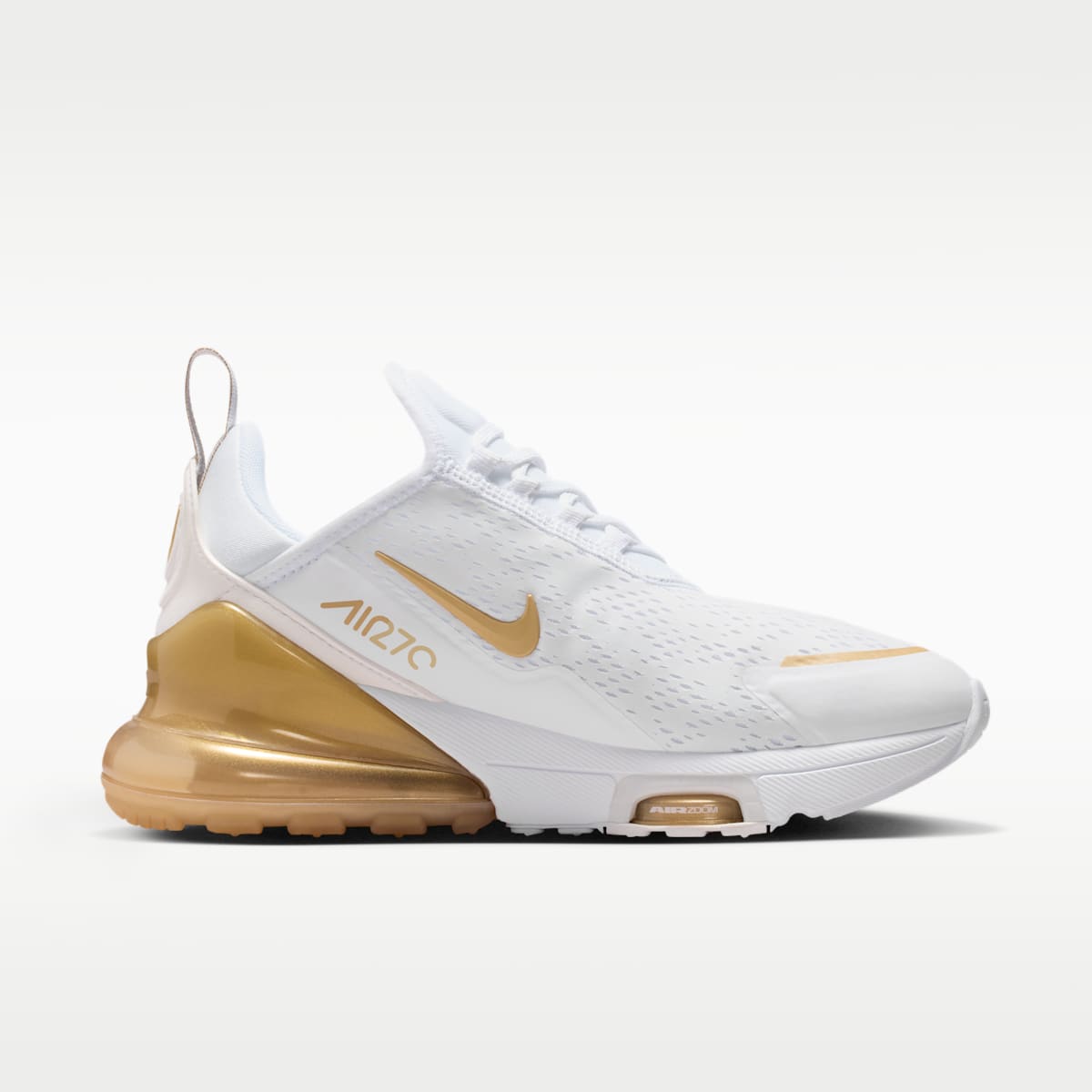 Nike Air Max 270 Premium Women's Shoes - White/Team Gold/Truly Gold/Metallic Gold