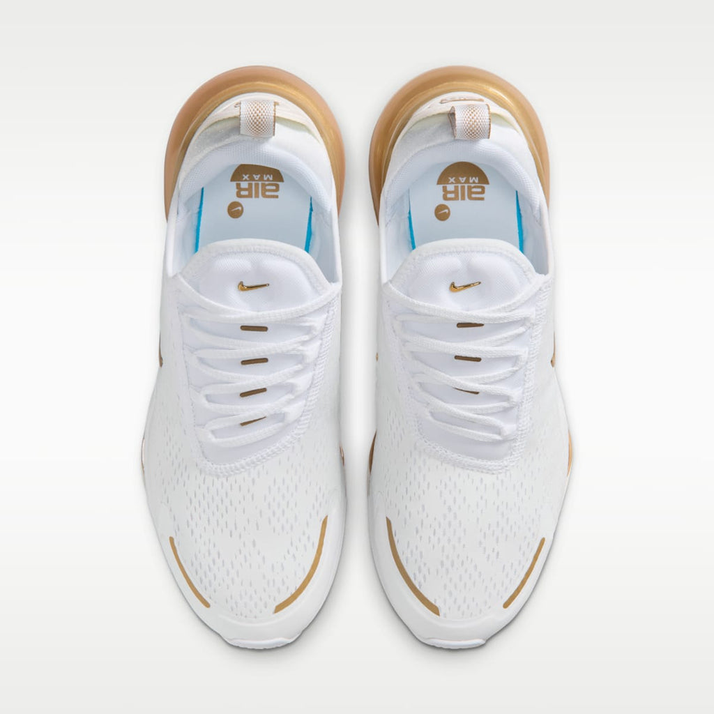 Nike Air Max 270 Premium Women's Shoes - White/Team Gold/Truly Gold/Metallic Gold