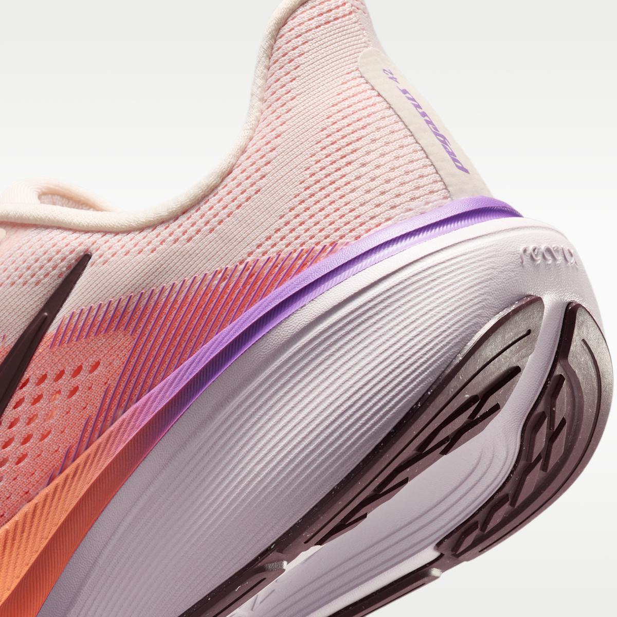 Nike Pegasus 42 Women's Road Running Shoes (Wide) - Chalk/Orange Pulse/Bright Violet/Tattoo