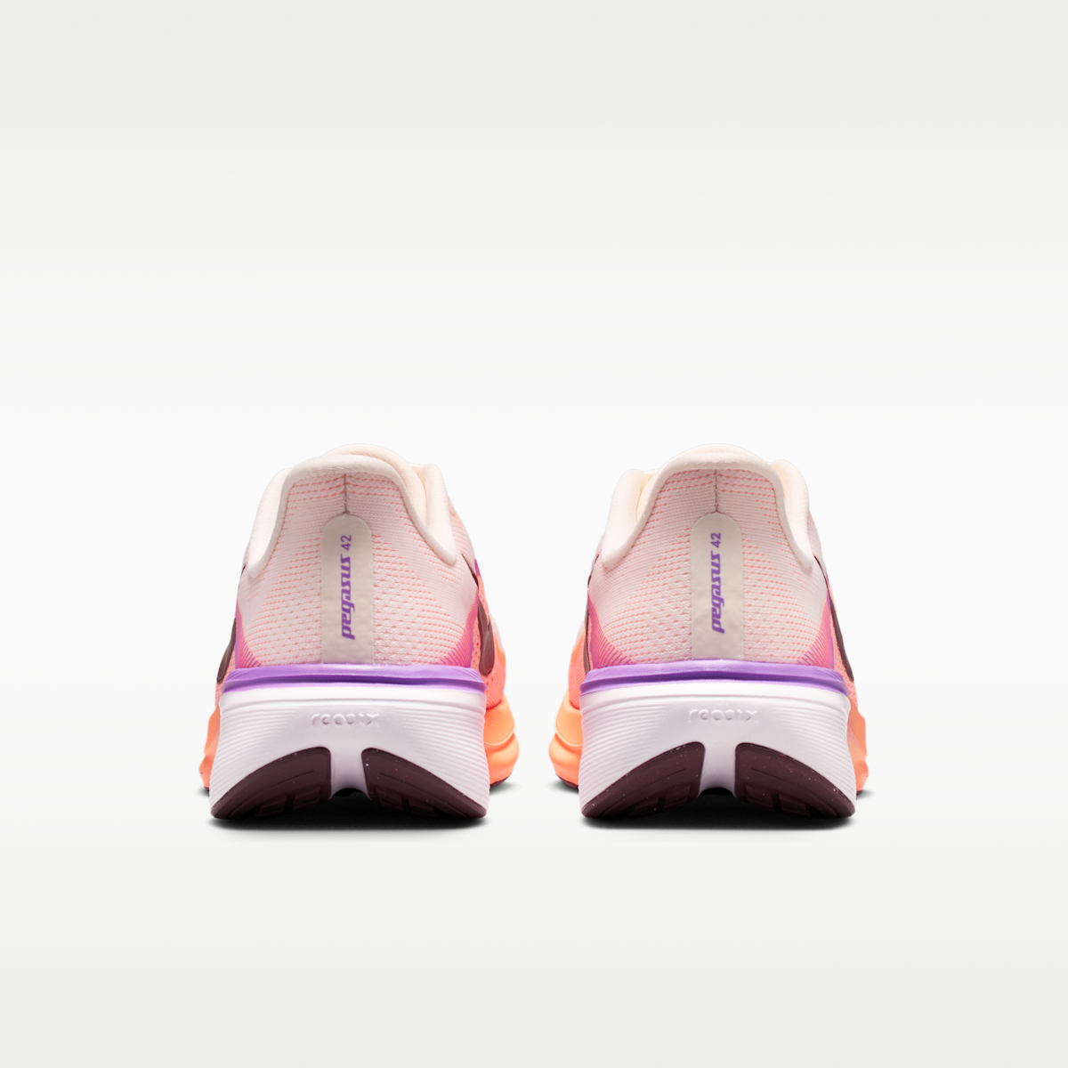 Nike Pegasus 42 Women's Road Running Shoes (Wide) - Chalk/Orange Pulse/Bright Violet/Tattoo