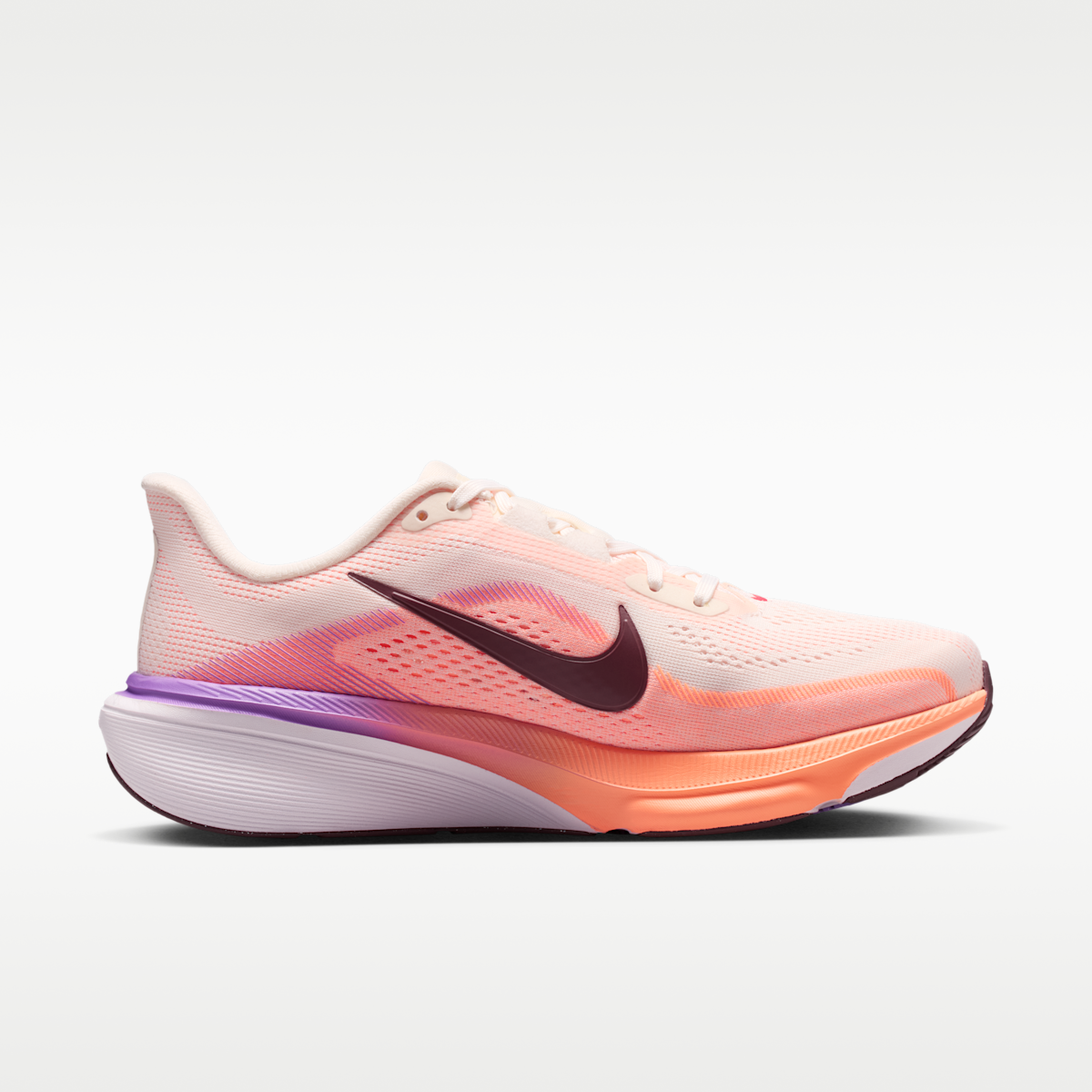 Nike Pegasus 42 Women's Road Running Shoes (Wide) - Chalk/Orange Pulse/Bright Violet/Tattoo