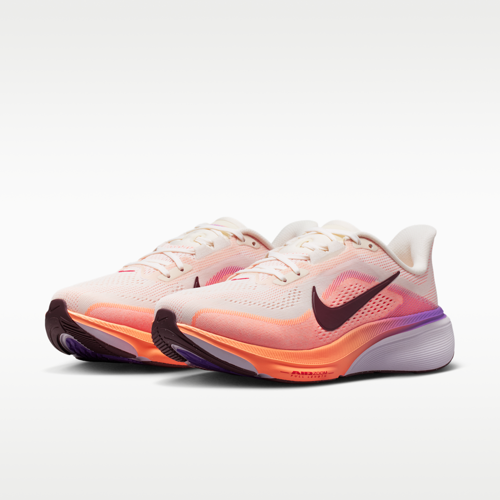 Nike Pegasus 42 Women's Road Running Shoes (Wide) - Chalk/Orange Pulse/Bright Violet/Tattoo