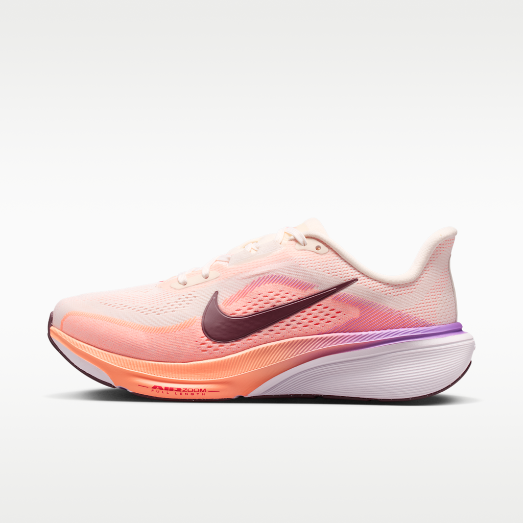 Nike Pegasus 42 Women's Road Running Shoes (Wide) - Chalk/Orange Pulse/Bright Violet/Tattoo
