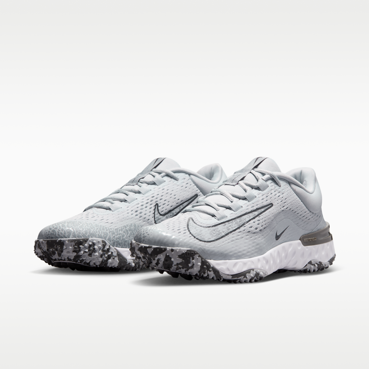Nike Alpha Huarache Elite 4 Turf Women's Softball Shoes - Pure Platinum/Iron Grey/White/Wolf Grey