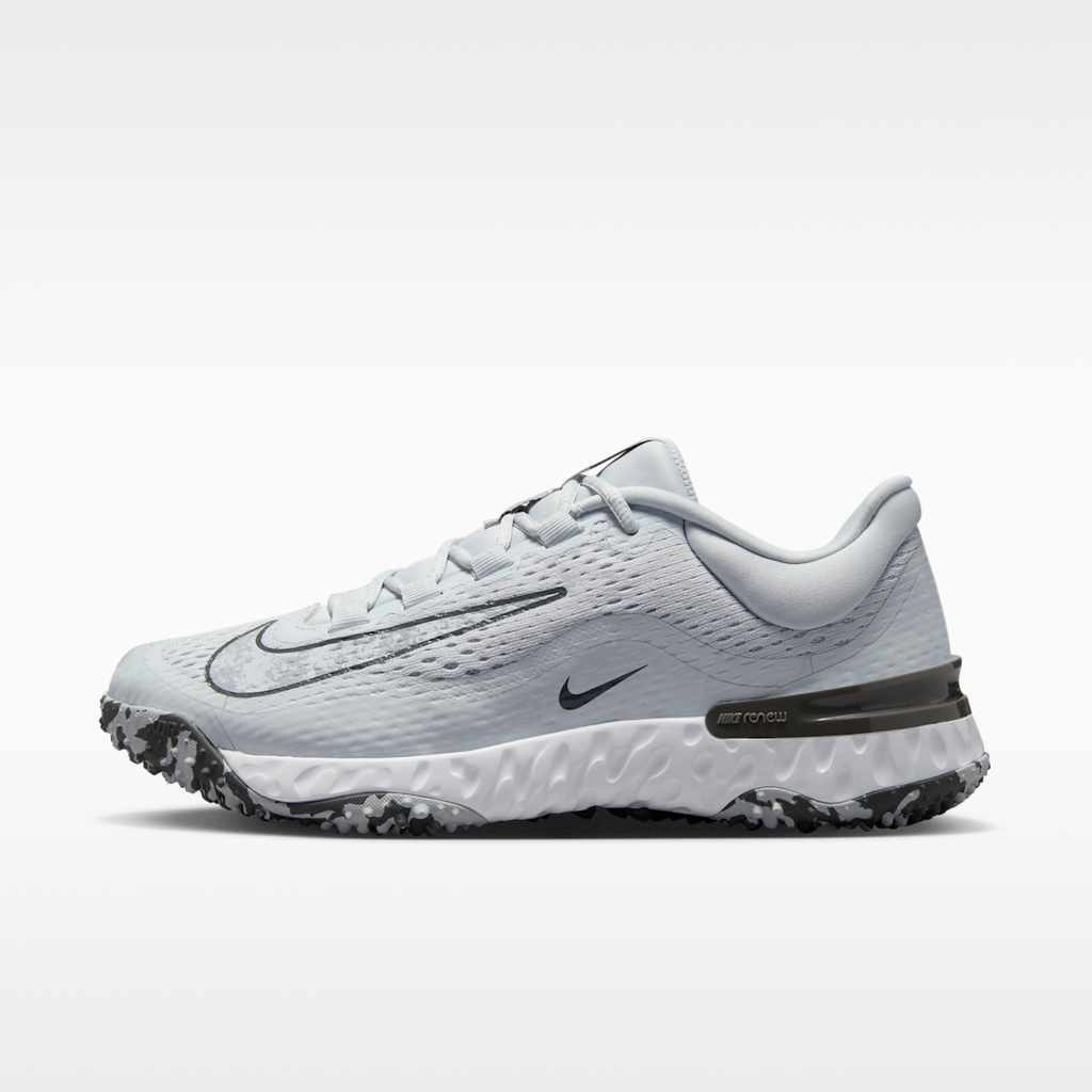 Nike Alpha Huarache Elite 4 Turf Women's Softball Shoes - Pure Platinum/Iron Grey/White/Wolf Grey