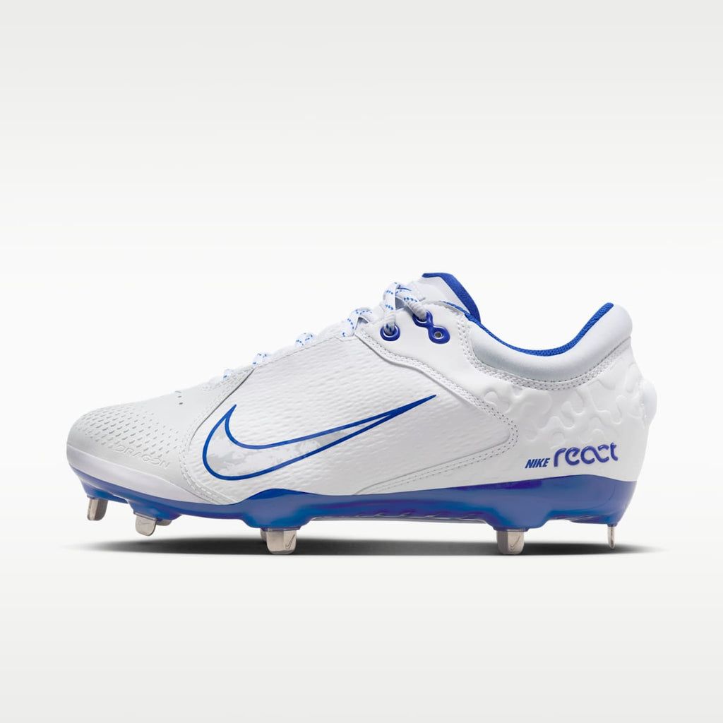 Nike Hyperdiamond 4 Elite Women's Softball Cleats - White/Pure Platinum/Hyper Royal