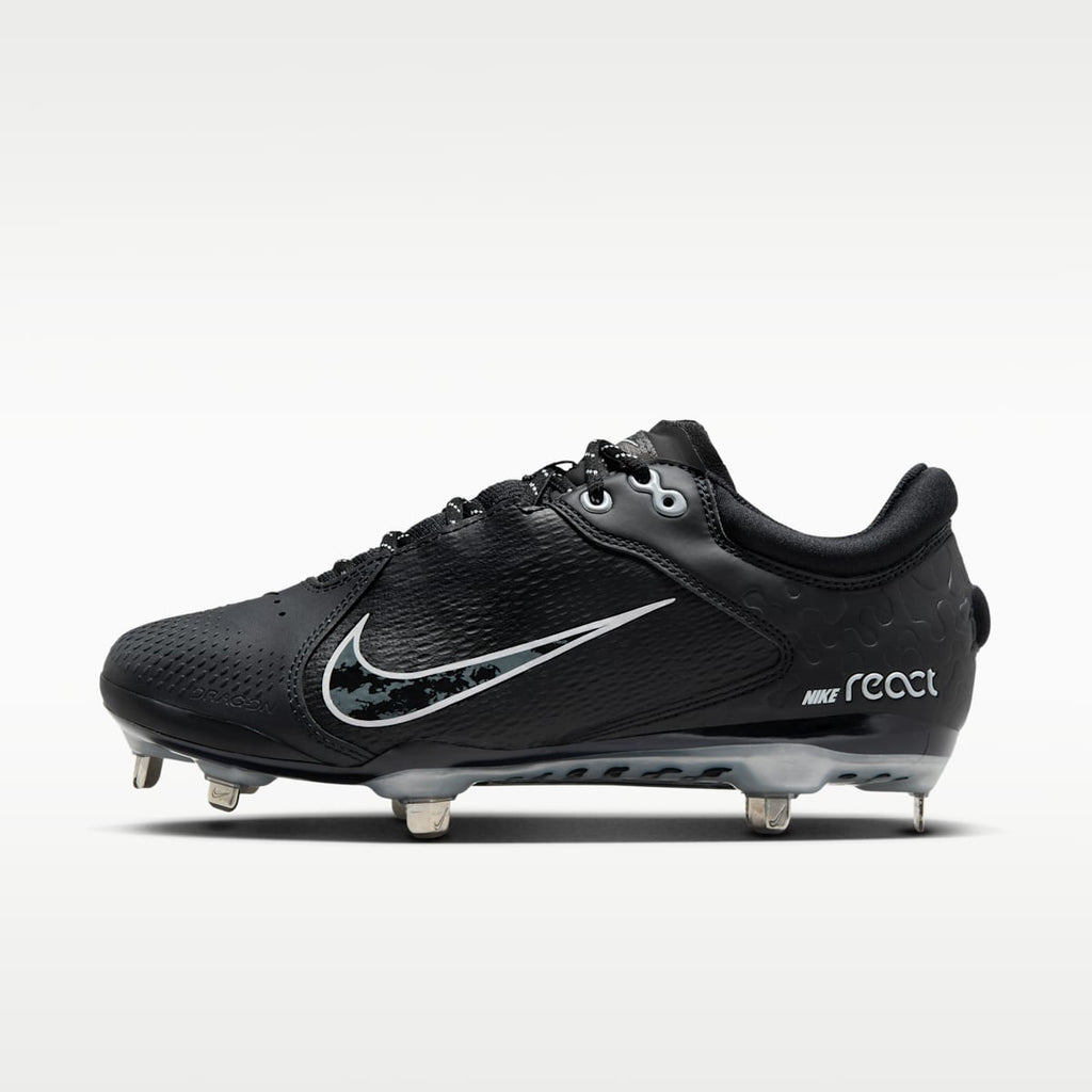 Nike Hyperdiamond 4 Elite Women's Softball Cleats - Black/Iron Grey/Pure Platinum