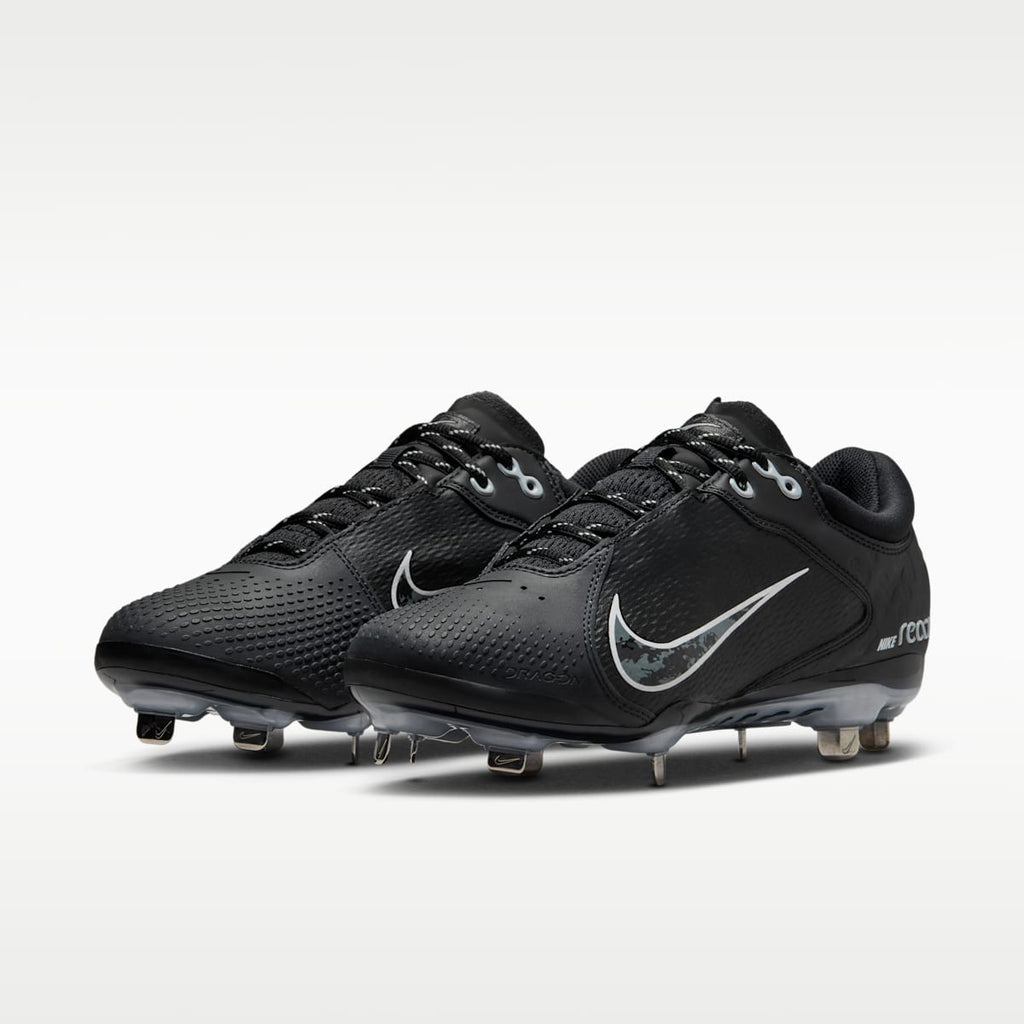 Nike Hyperdiamond 4 Elite Women's Softball Cleats - Black/Iron Grey/Pure Platinum