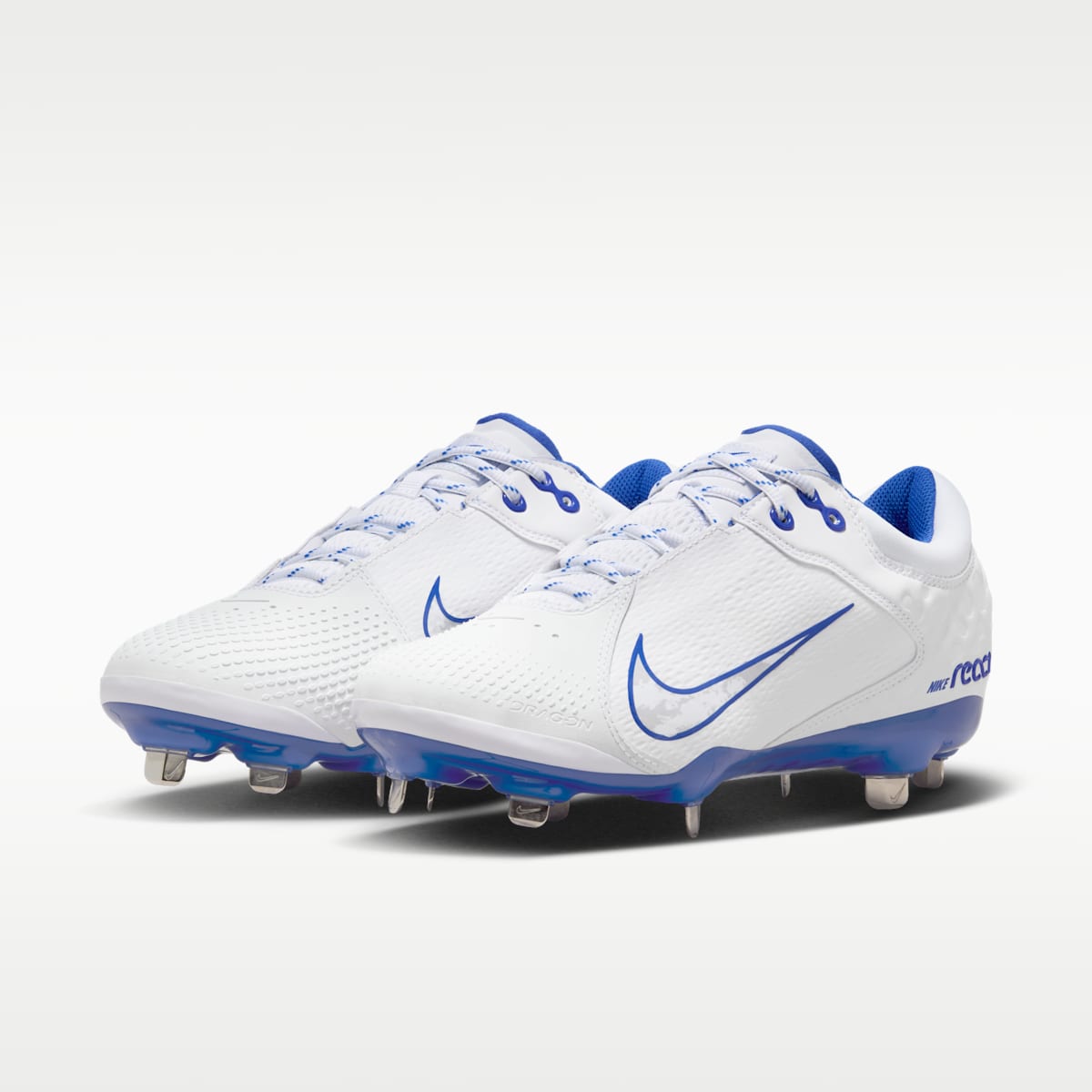 Nike Hyperdiamond 4 Elite Women's Softball Cleats - White/Pure Platinum/Hyper Royal