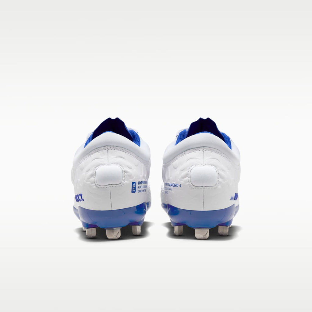 Nike Hyperdiamond 4 Elite Women's Softball Cleats - White/Pure Platinum/Hyper Royal