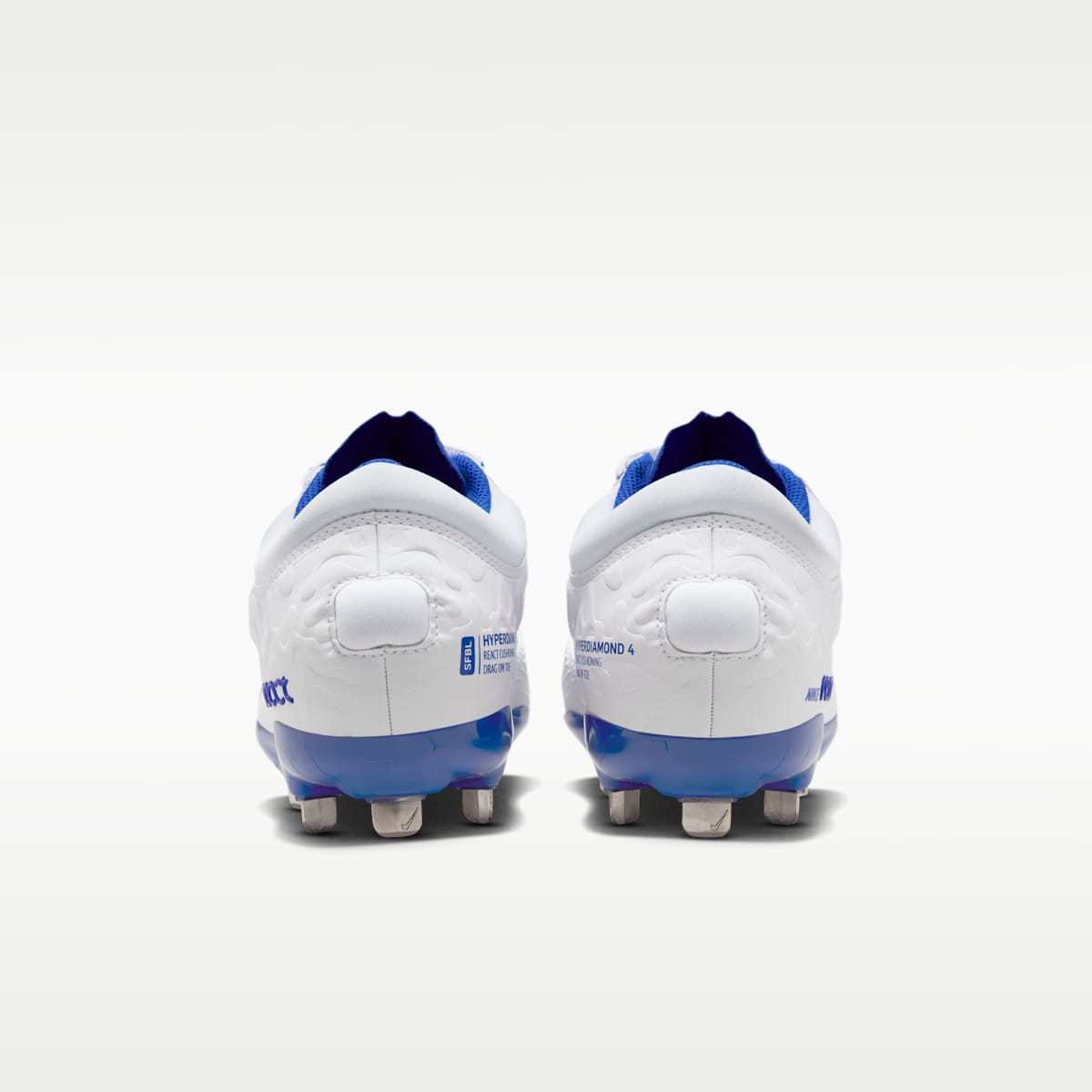 Nike Hyperdiamond 4 Elite Women's Softball Cleats - White/Pure Platinum/Hyper Royal