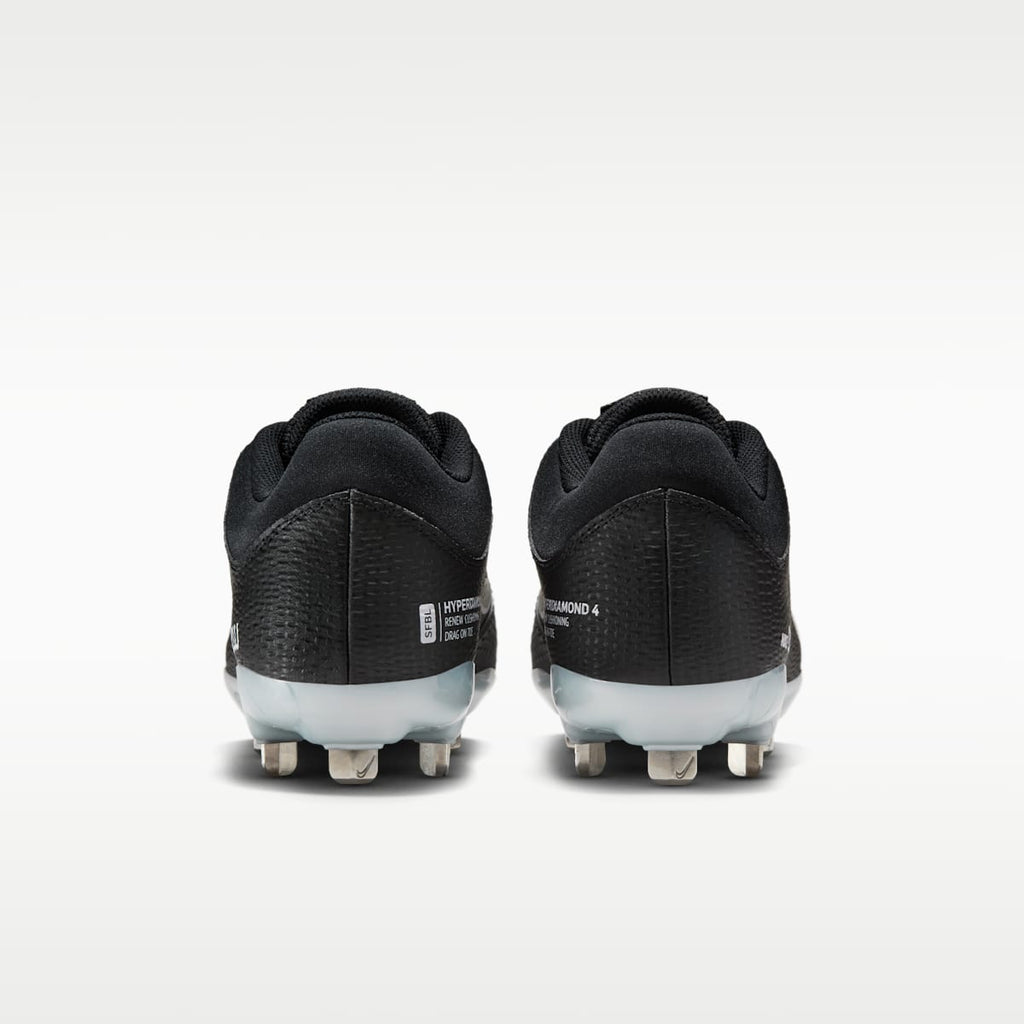 Nike Hyperdiamond 4 Pro Women's Softball Cleats - Black/Pure Platinum/Iron Grey