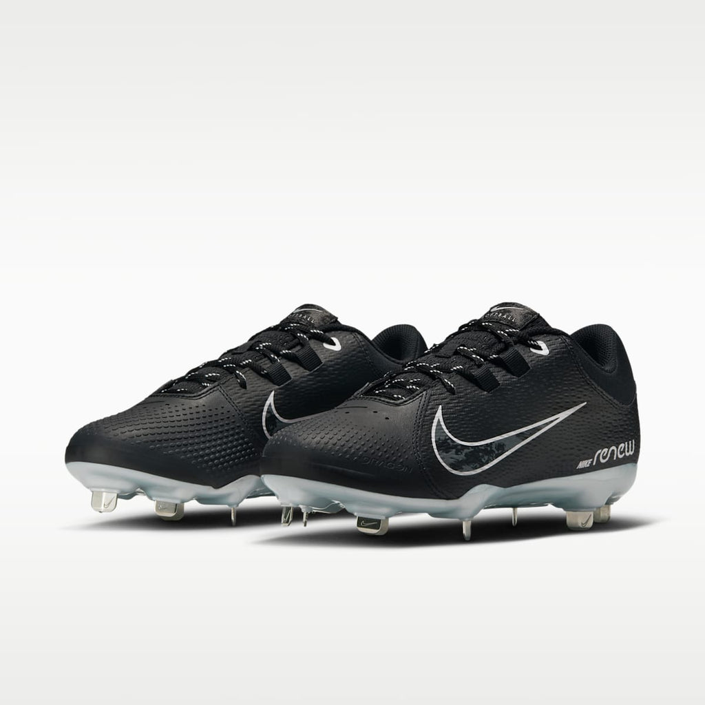 Nike Hyperdiamond 4 Pro Women's Softball Cleats - Black/Pure Platinum/Iron Grey