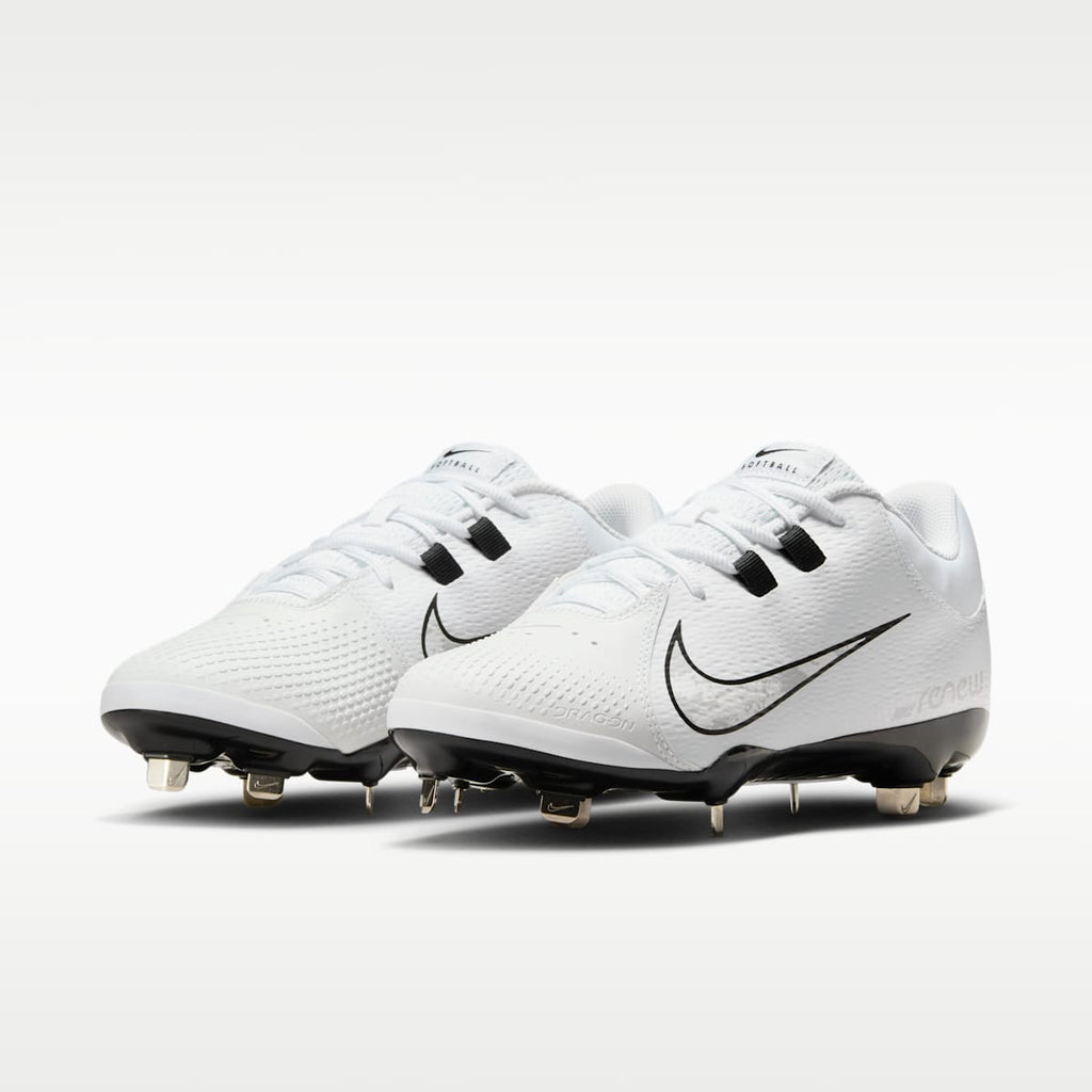 Nike Hyperdiamond 4 Pro Women's Softball Cleats - White/Black/Wolf Grey