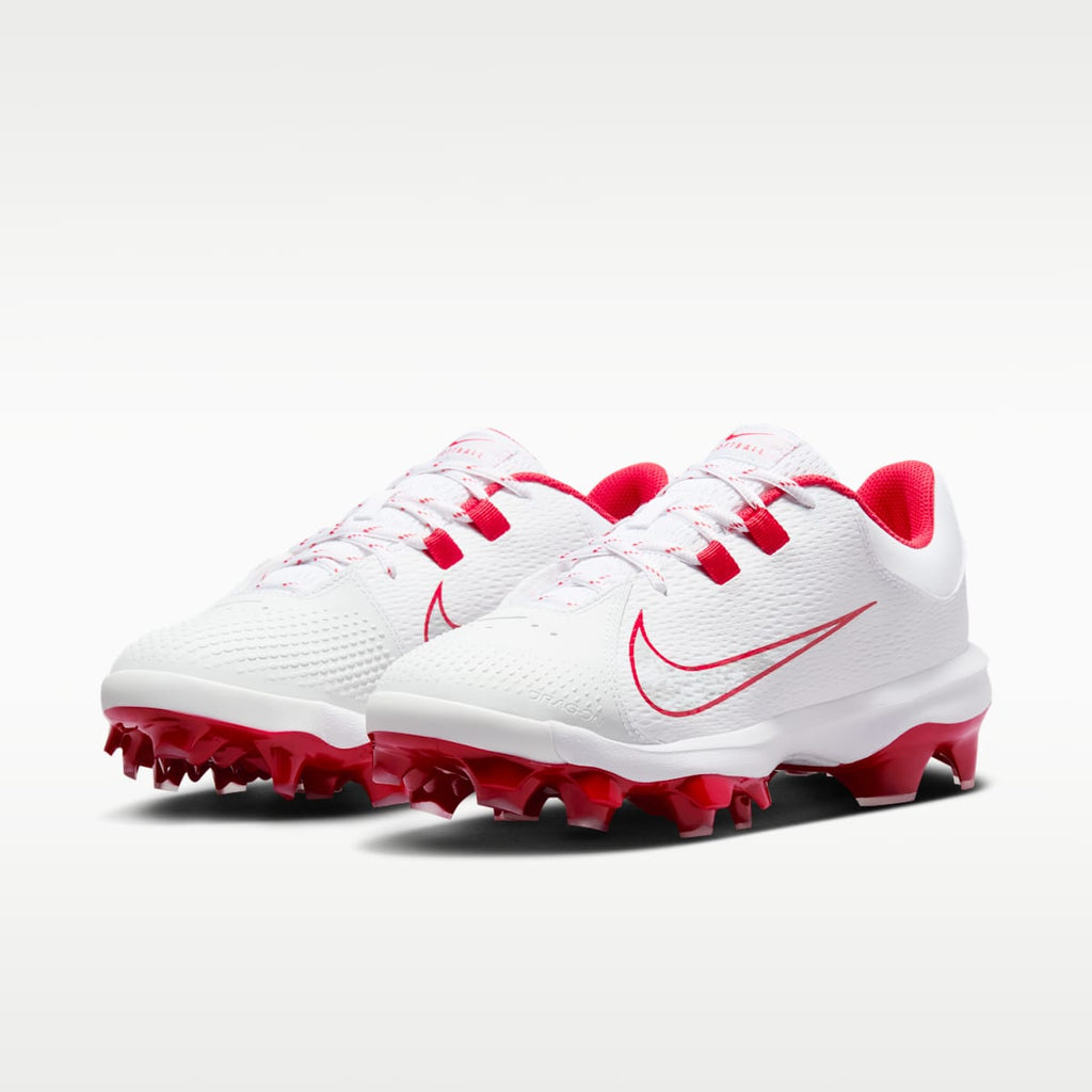 Nike Hyperdiamond 4 Pro MCS Women's Softball Cleats - White/Pure Platinum/University Red