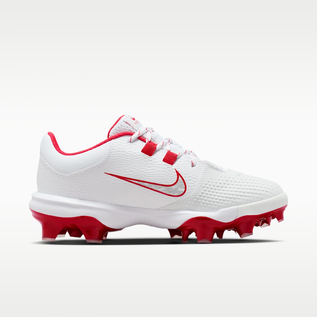 Nike Hyperdiamond 4 Pro MCS Women's Softball Cleats - White/Pure Platinum/University Red