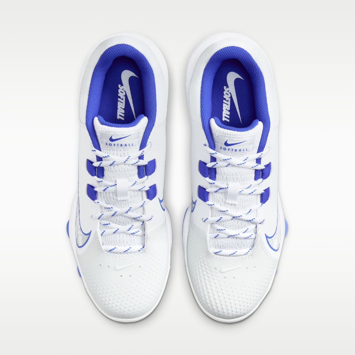 Nike Hyperdiamond 4 Pro MCS Women's Softball Cleats - White/Pure Platinum/Hyper Royal