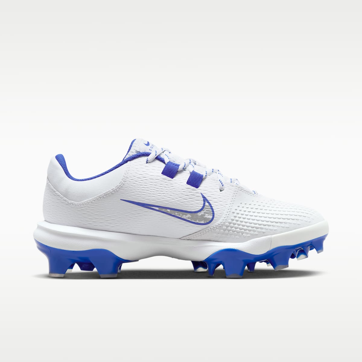 Nike Hyperdiamond 4 Pro MCS Women's Softball Cleats - White/Pure Platinum/Hyper Royal - Image 3