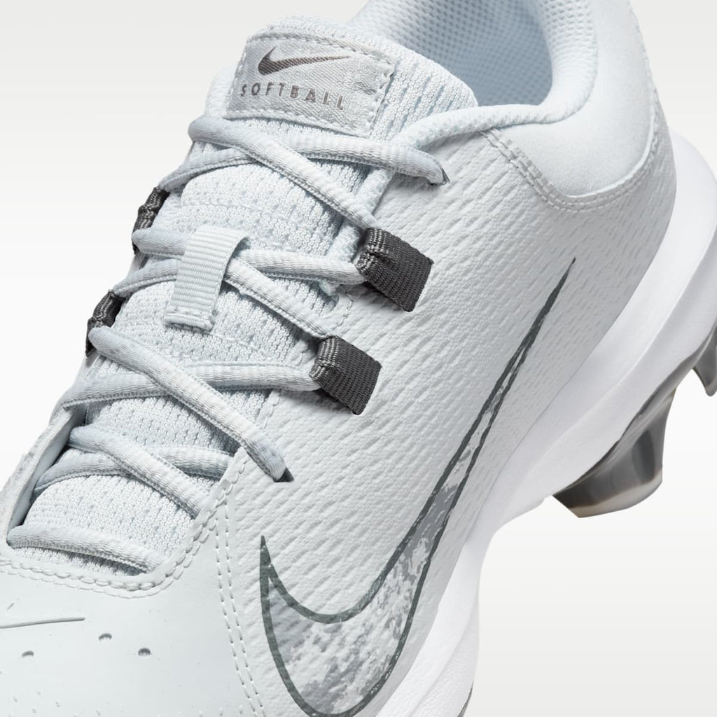 Nike Hyperdiamond 4 Pro MCS Women's Softball Cleats - Pure Platinum/Iron Grey/White/Wolf Grey - Image 8