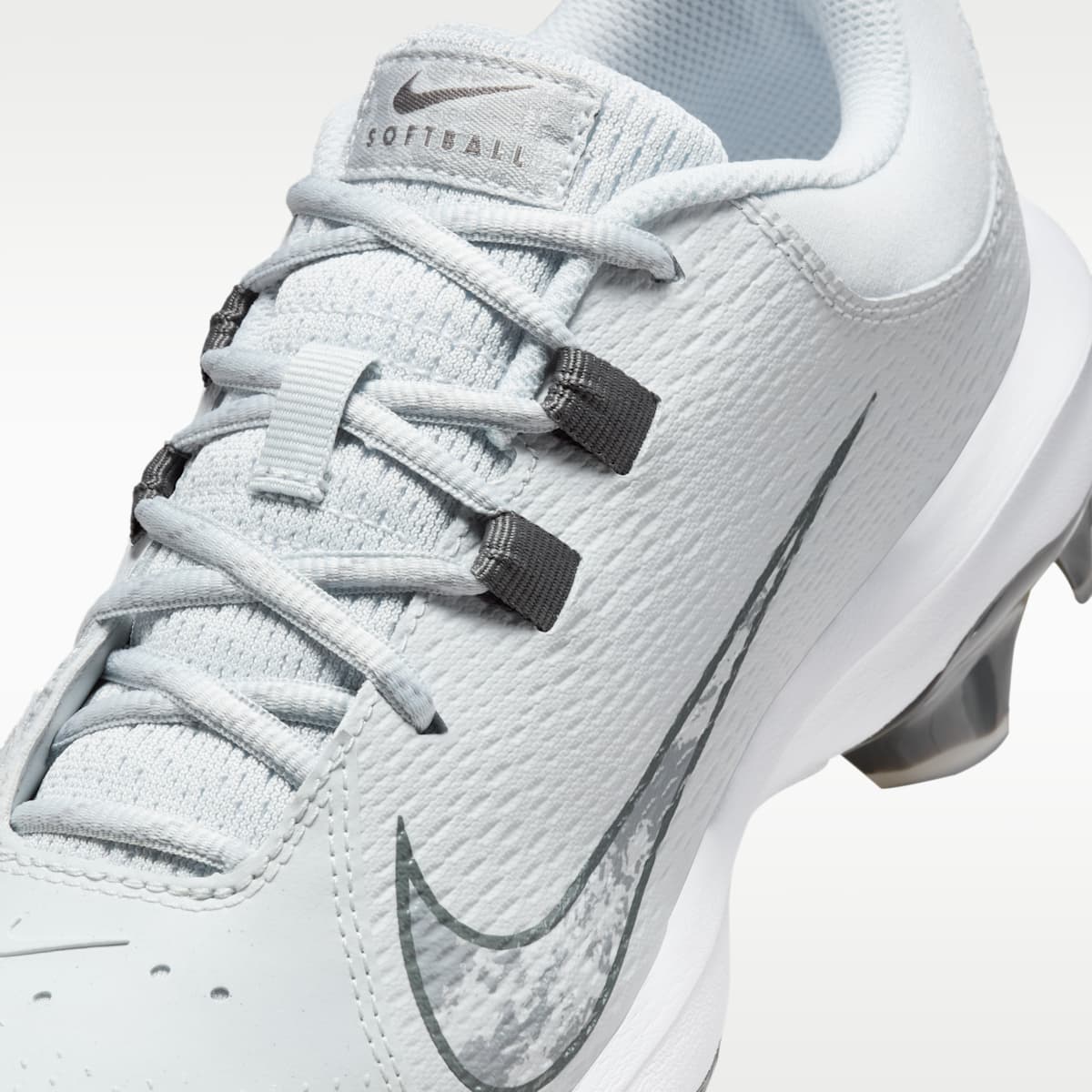 Nike Hyperdiamond 4 Pro MCS Women's Softball Cleats - Pure Platinum/Iron Grey/White/Wolf Grey - Image 8
