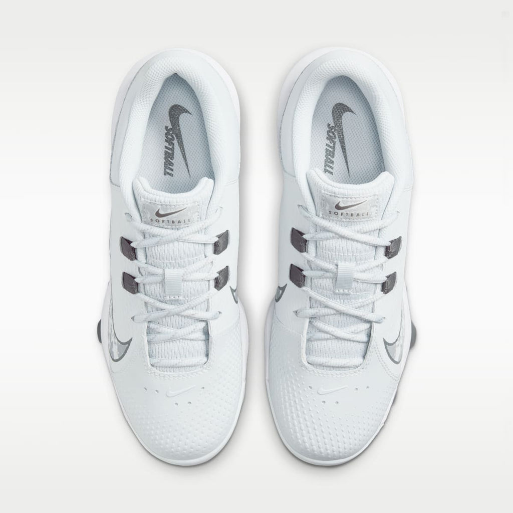 Nike Hyperdiamond 4 Pro MCS Women's Softball Cleats - Pure Platinum/Iron Grey/White/Wolf Grey - Image 4