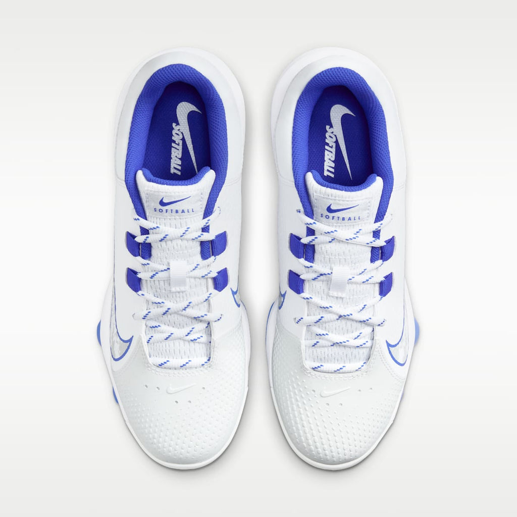 Nike Hyperdiamond 4 Pro MCS Women's Softball Cleats - White/Pure Platinum/Hyper Royal - Image 4