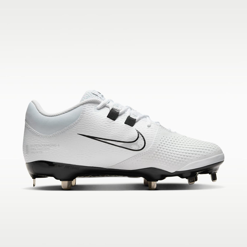 Nike Hyperdiamond 4 Pro Women's Softball Cleats - White/Black/Wolf Grey
