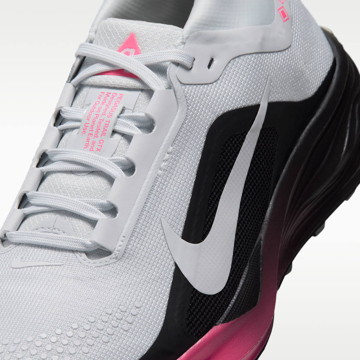 ACG Pegasus Trail GORE-TEX Women's Waterproof Trail Running Shoes - Pure Platinum/Black/Hyper Pink/Pure Platinum