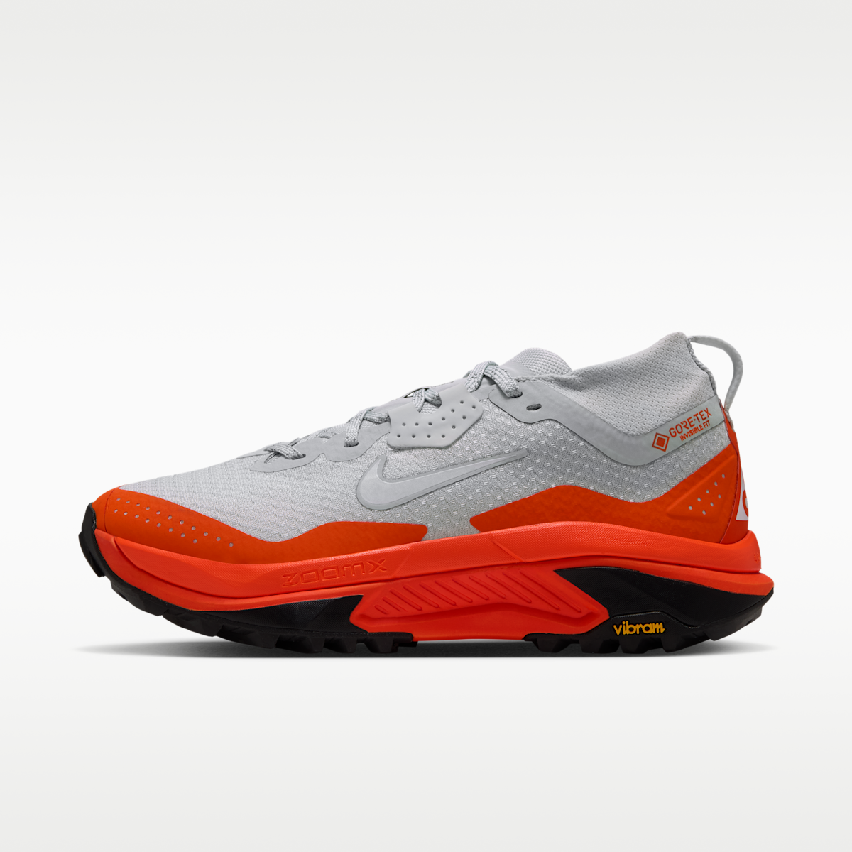ACG Zegama Trail GORE-TEX Women's Waterproof Trail Running Shoes - Light Silver/Safety Orange/Black/Summit White