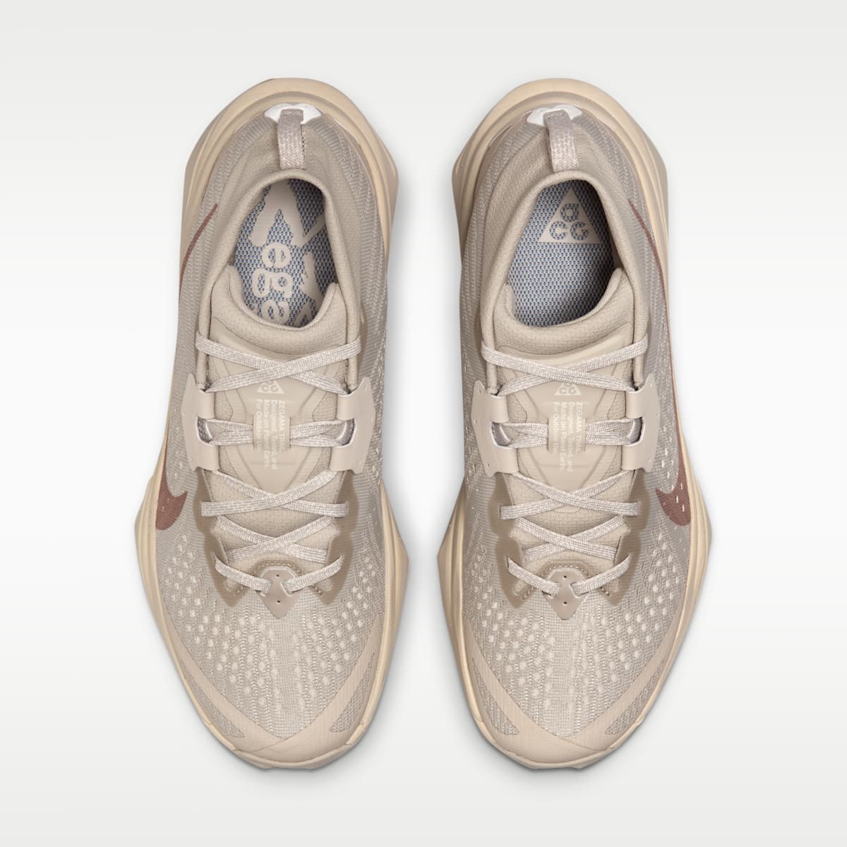 ACG Zegama Trail Women's Trail Running Shoes - Cream II/Safety Orange/Light Orewood Brown
