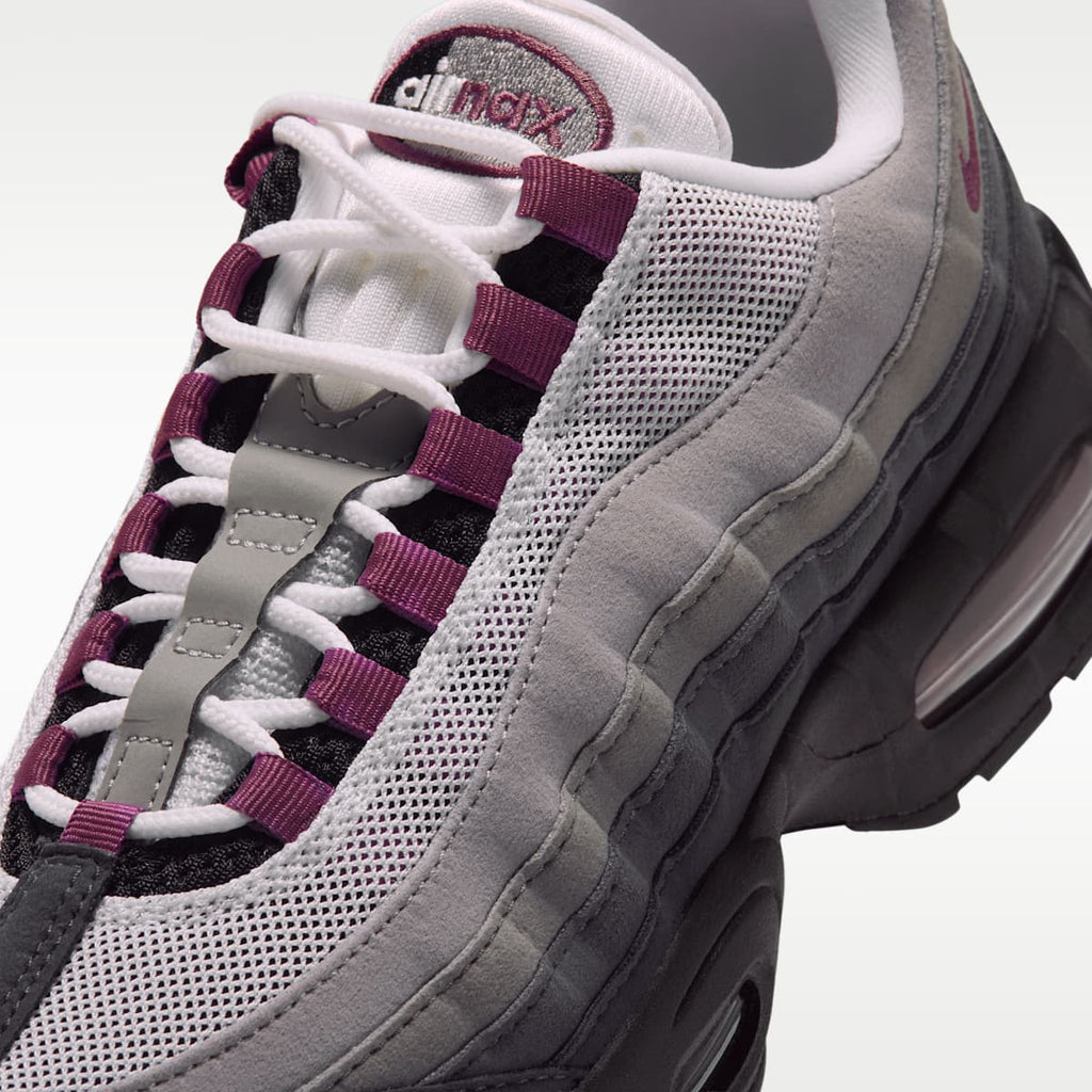 Nike Air Max 95 Big Bubble Women's Shoes - Black/White/Medium Grey/Pink Smoke - Image 7