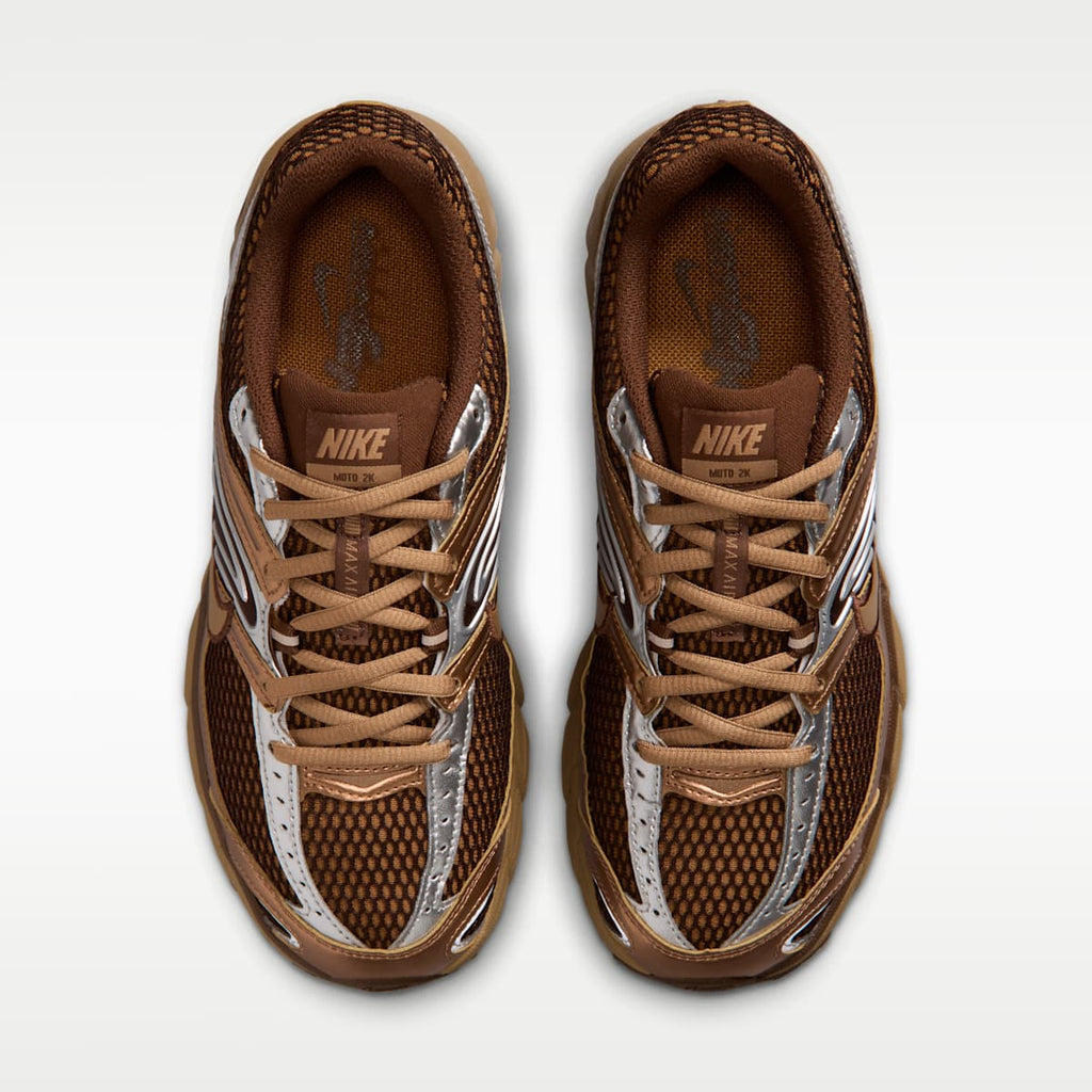 Nike Air Max Moto 2K Women's Shoes with Reflective Accents - Light British Tan/Cacao Wow/Metallic Silver/Dark Driftwood