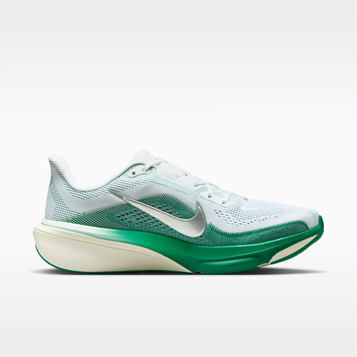 Nike Pegasus 42 Women's Road Running Shoes - White/Malachite/Barely Green/Metallic Silver