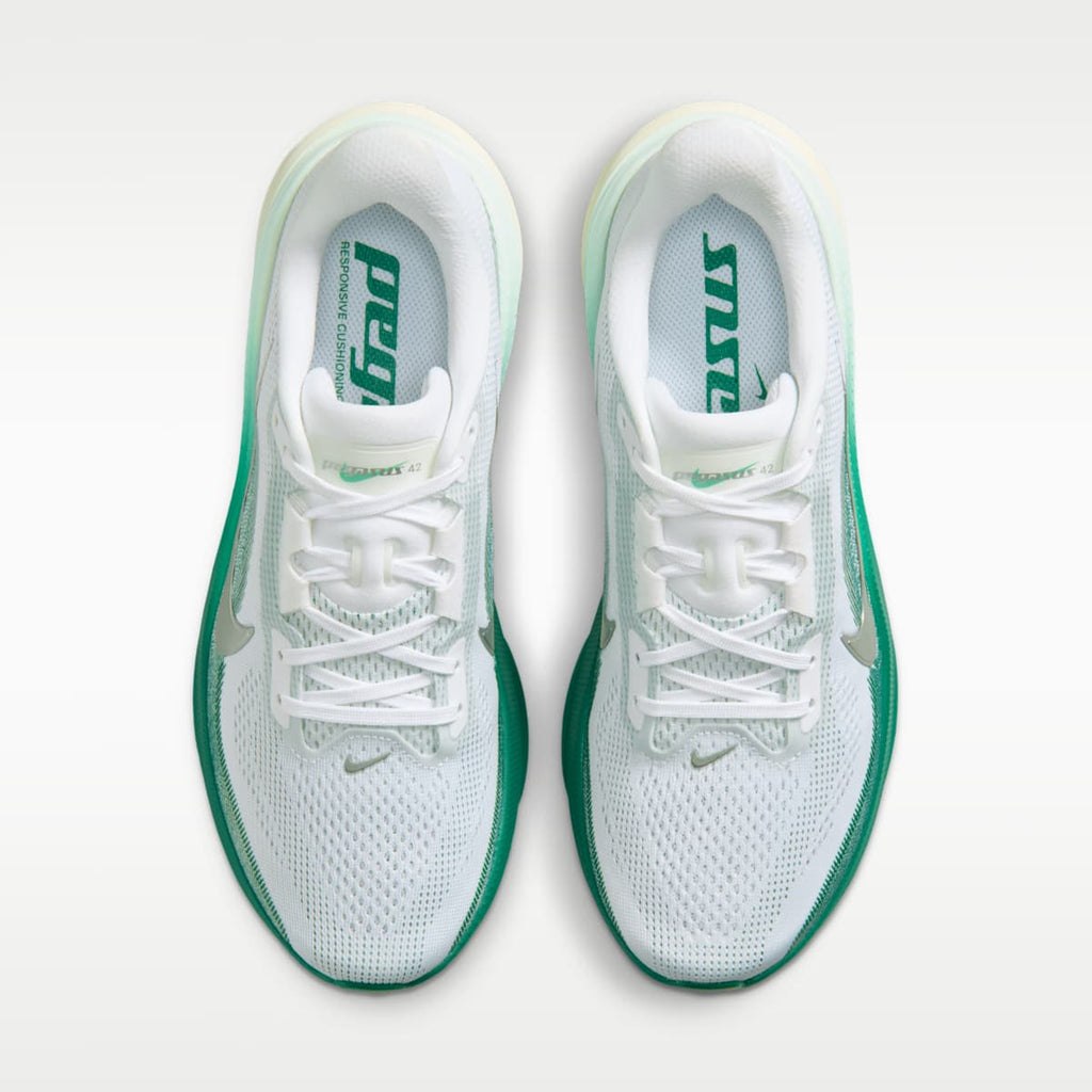Nike Pegasus 42 Women's Road Running Shoes - White/Malachite/Barely Green/Metallic Silver