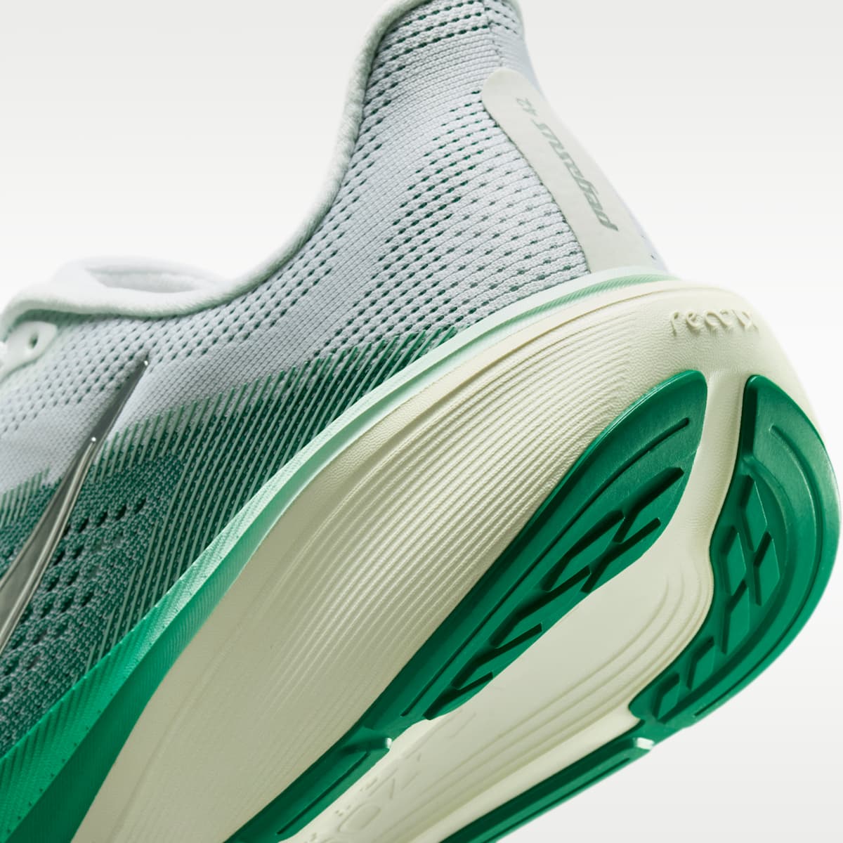 Nike Pegasus 42 Women's Road Running Shoes - White/Malachite/Barely Green/Metallic Silver