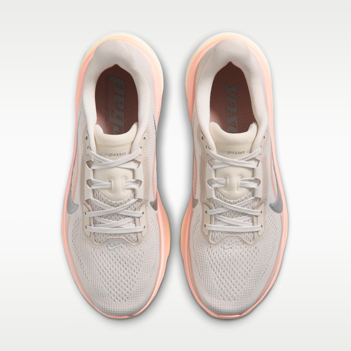 Nike Pegasus 42 Women's Road Running Shoes - Light Bone/Arctic Orange/Chalk/Metallic Silver
