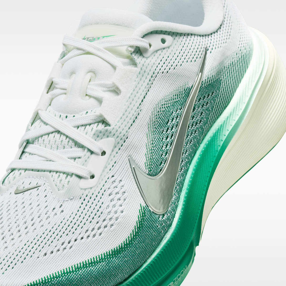 Nike Pegasus 42 Women's Road Running Shoes - White/Malachite/Barely Green/Metallic Silver
