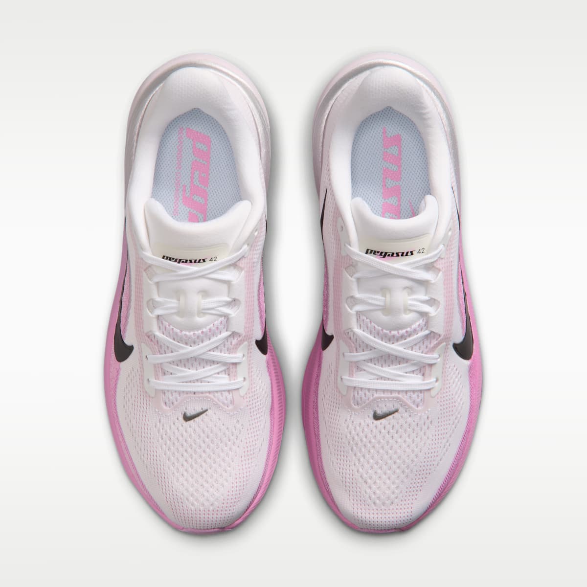 Nike Pegasus 42 Women's Road Running Shoes - White/Light Magenta/Bleached Lilac/Black