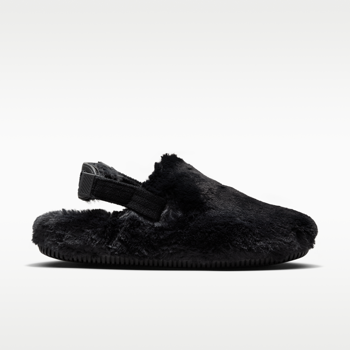 Nike Calm SE Faux Fur Women's Mules - Black/Black