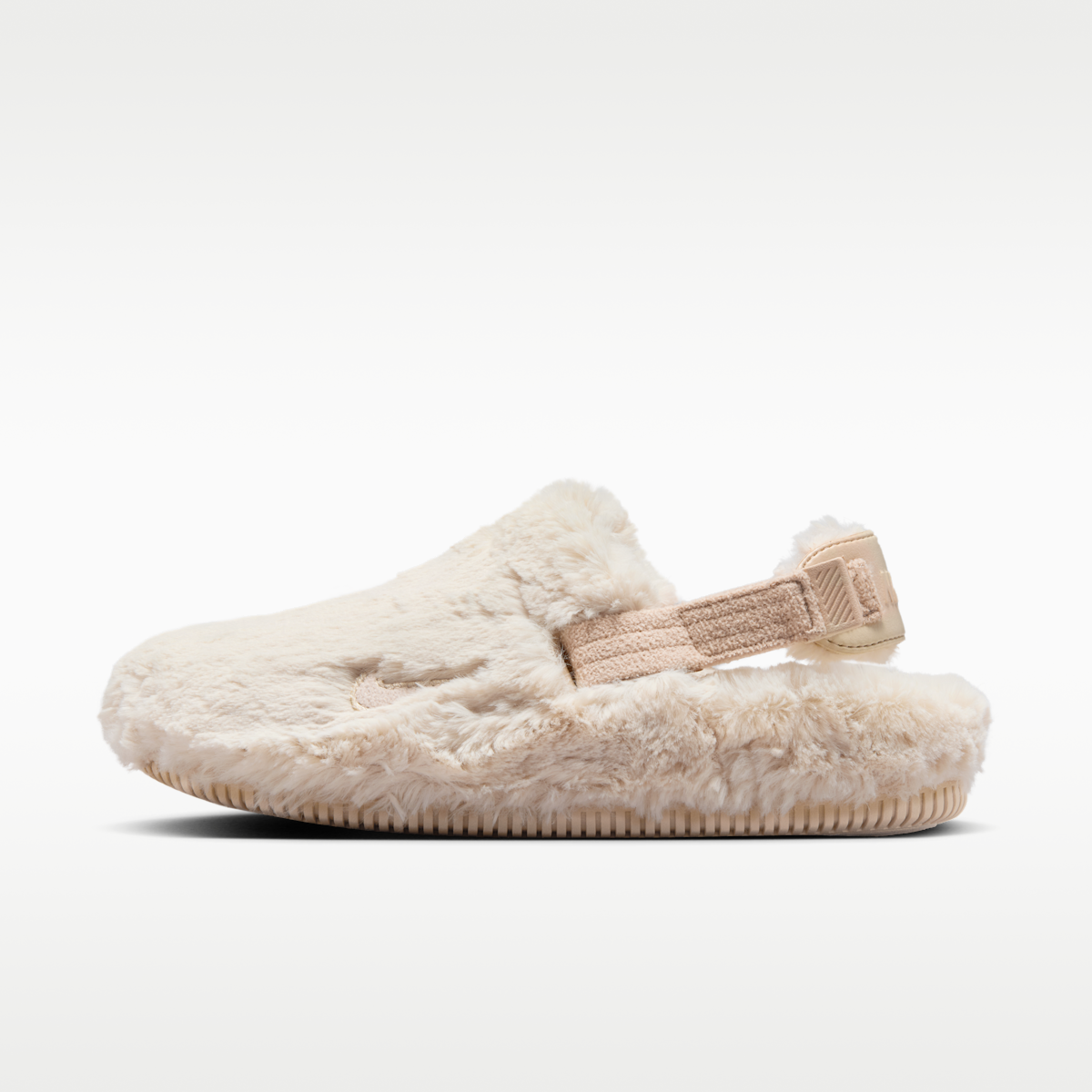 Nike Calm SE Faux Fur Women's Mules - Sanddrift/Sanddrift