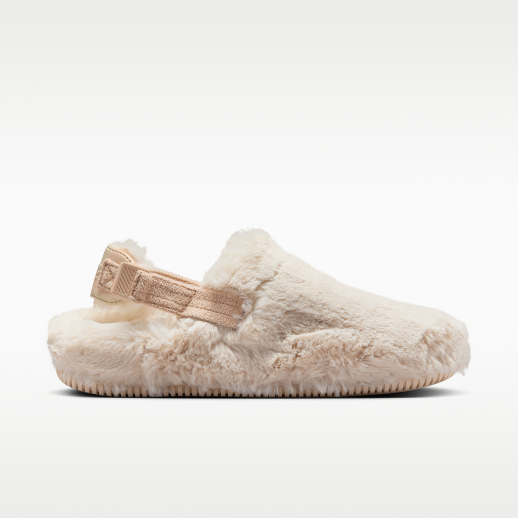 Nike Calm SE Faux Fur Women's Mules - Sanddrift/Sanddrift