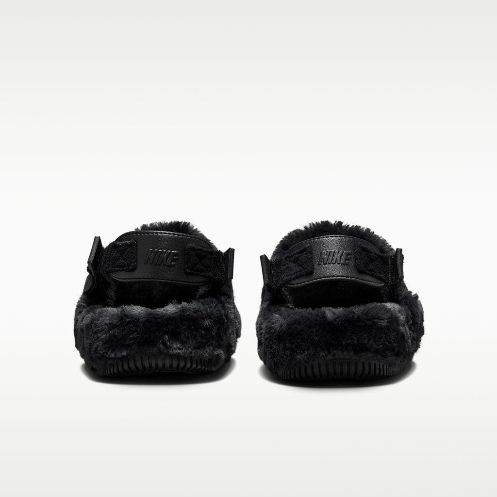 Nike Calm SE Faux Fur Women's Mules - Black/Black