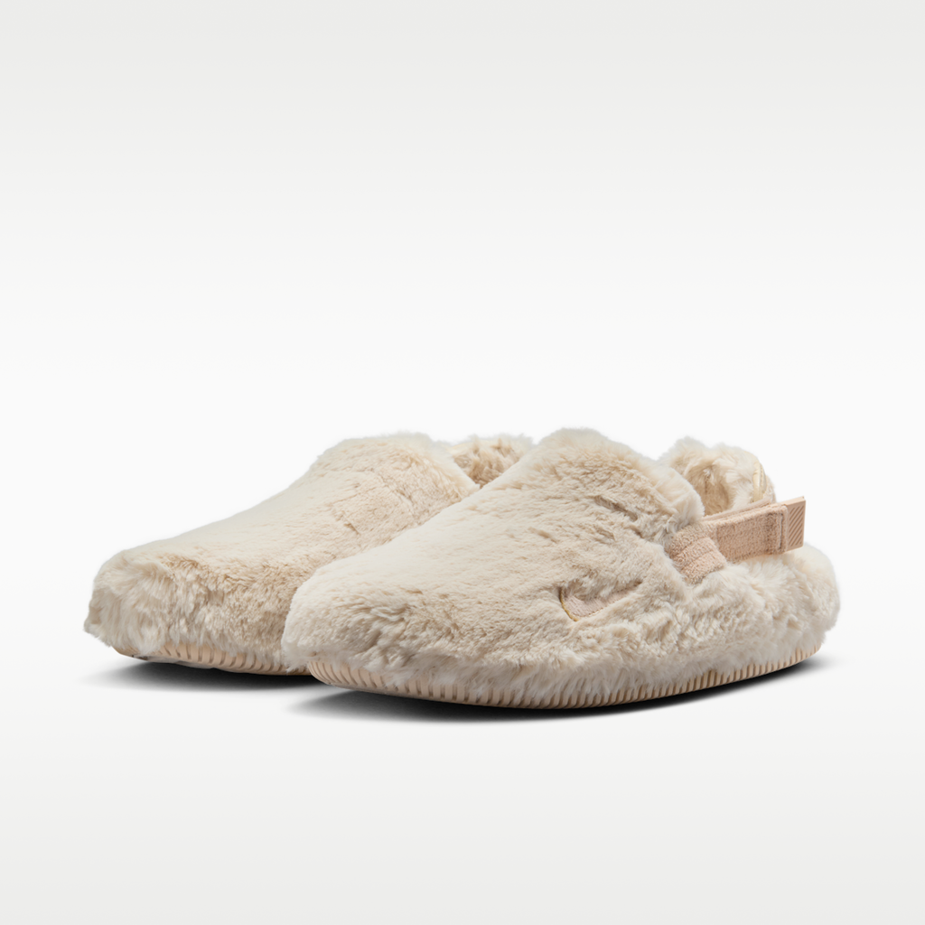 Nike Calm SE Faux Fur Women's Mules - Sanddrift/Sanddrift