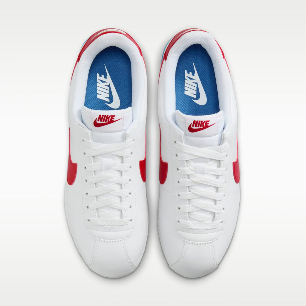 Nike Cortez Leather Women's Shoes - White/Varsity Blue/Varsity Red