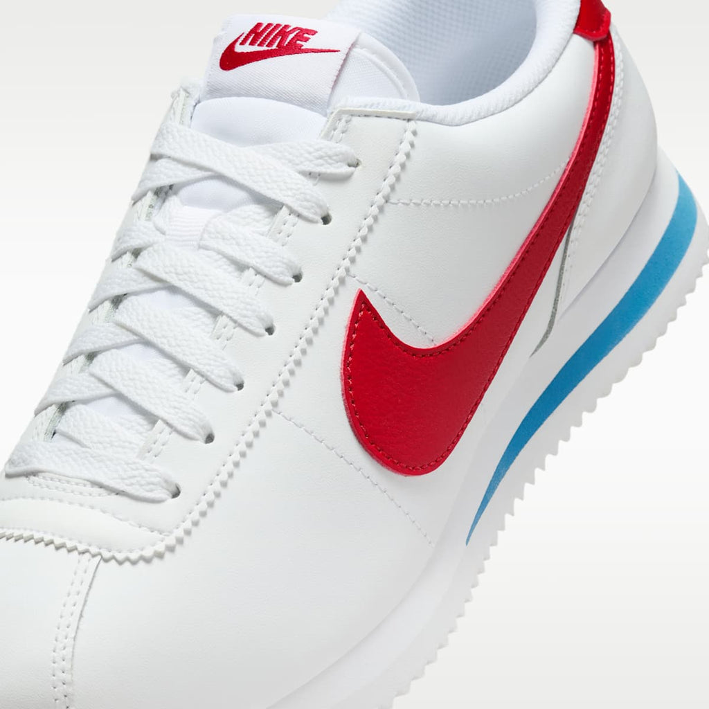 Nike Cortez Leather Women's Shoes - White/Varsity Blue/Varsity Red