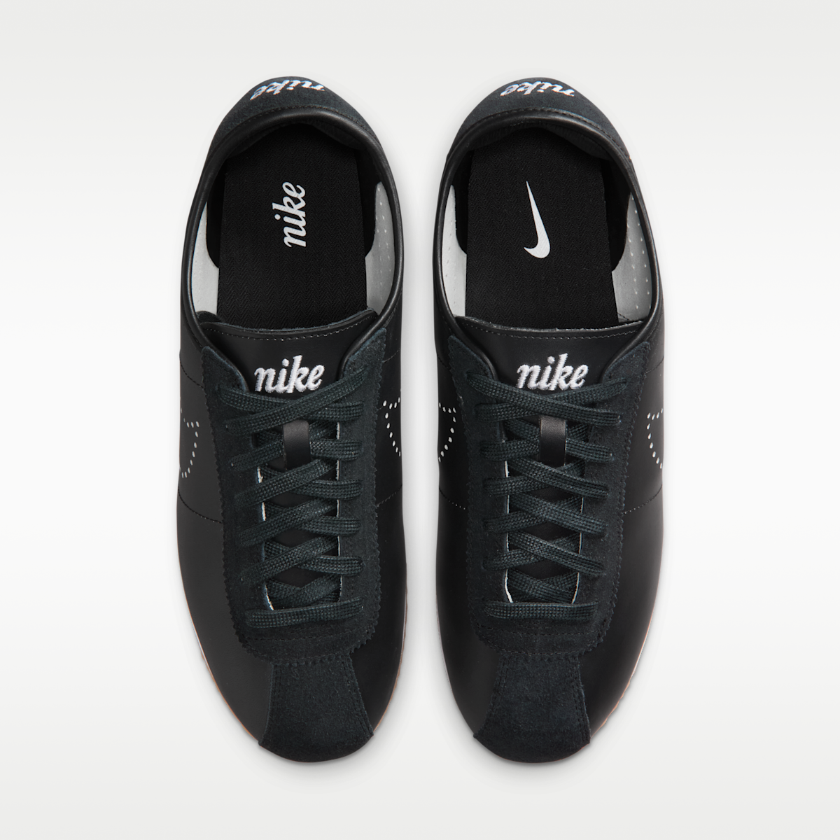 Nike Cortez Leather Women's Shoes - Black/Gum Light Brown/White