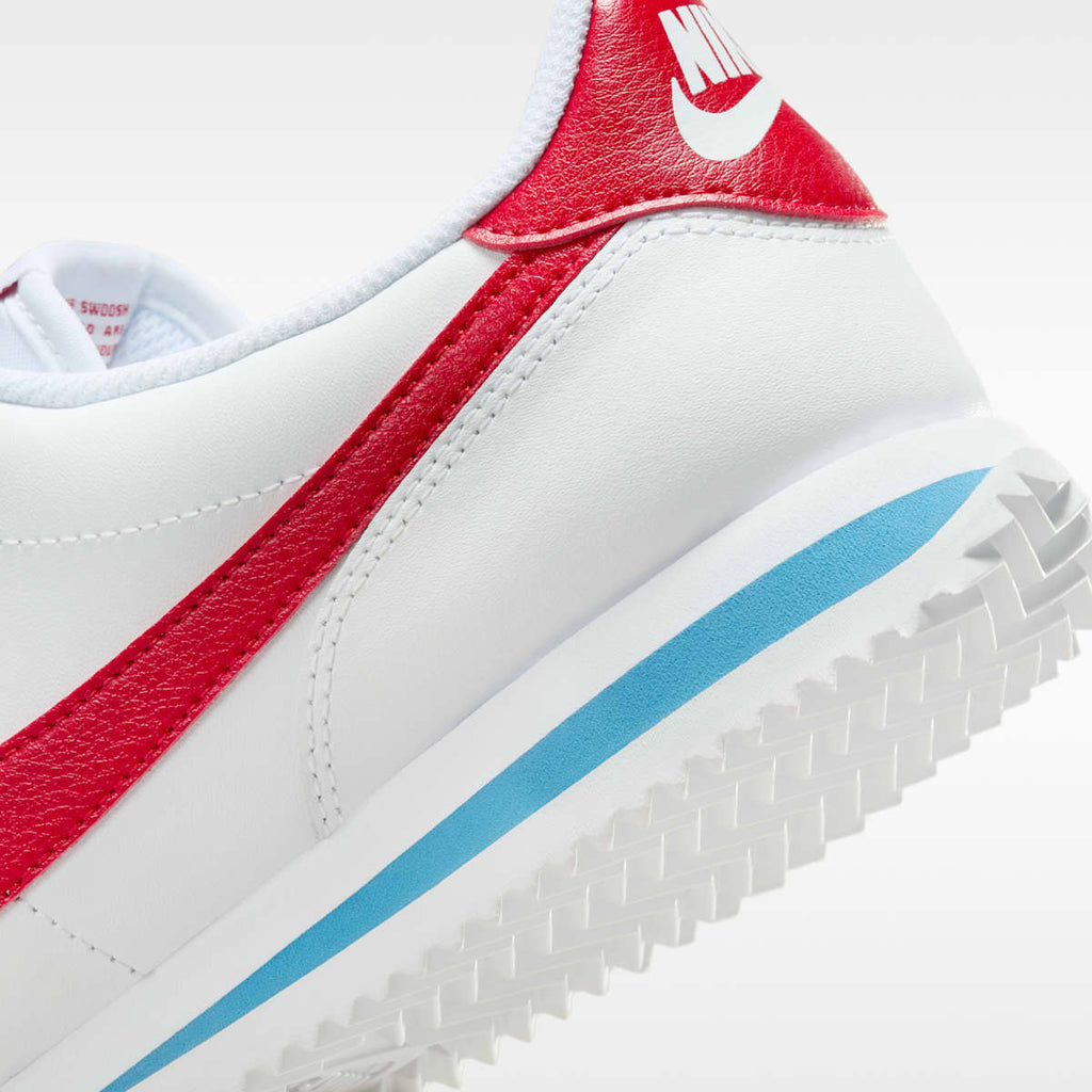 Nike Cortez Leather Women's Shoes - White/Varsity Blue/Varsity Red