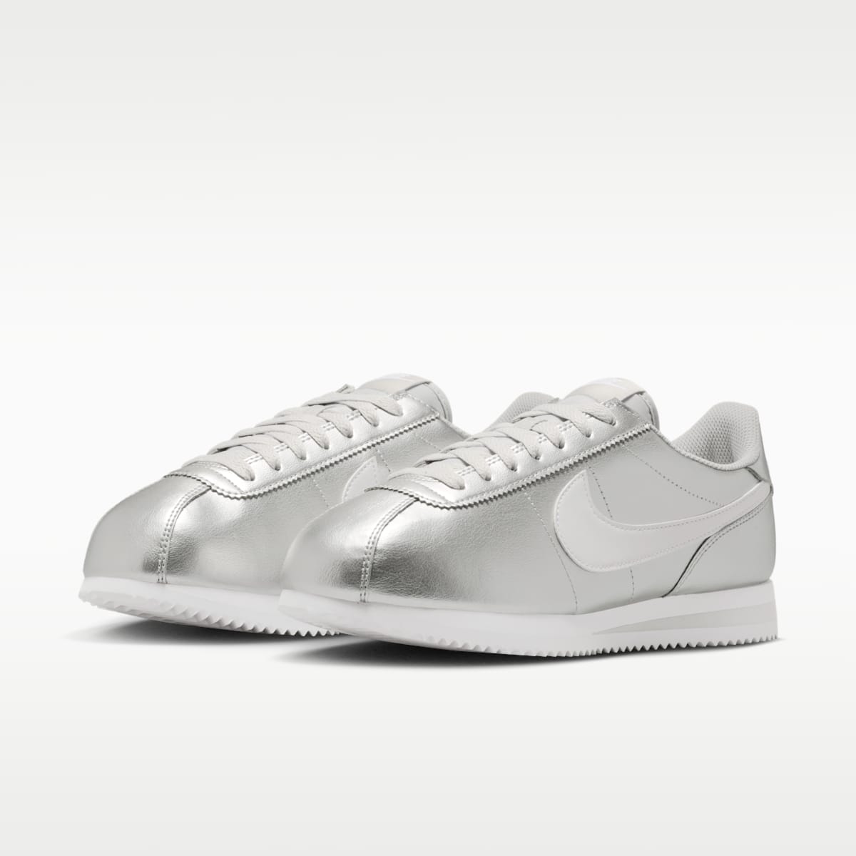 Nike Cortez Women's Shoes - Metallic Silver/Grey Fog/White